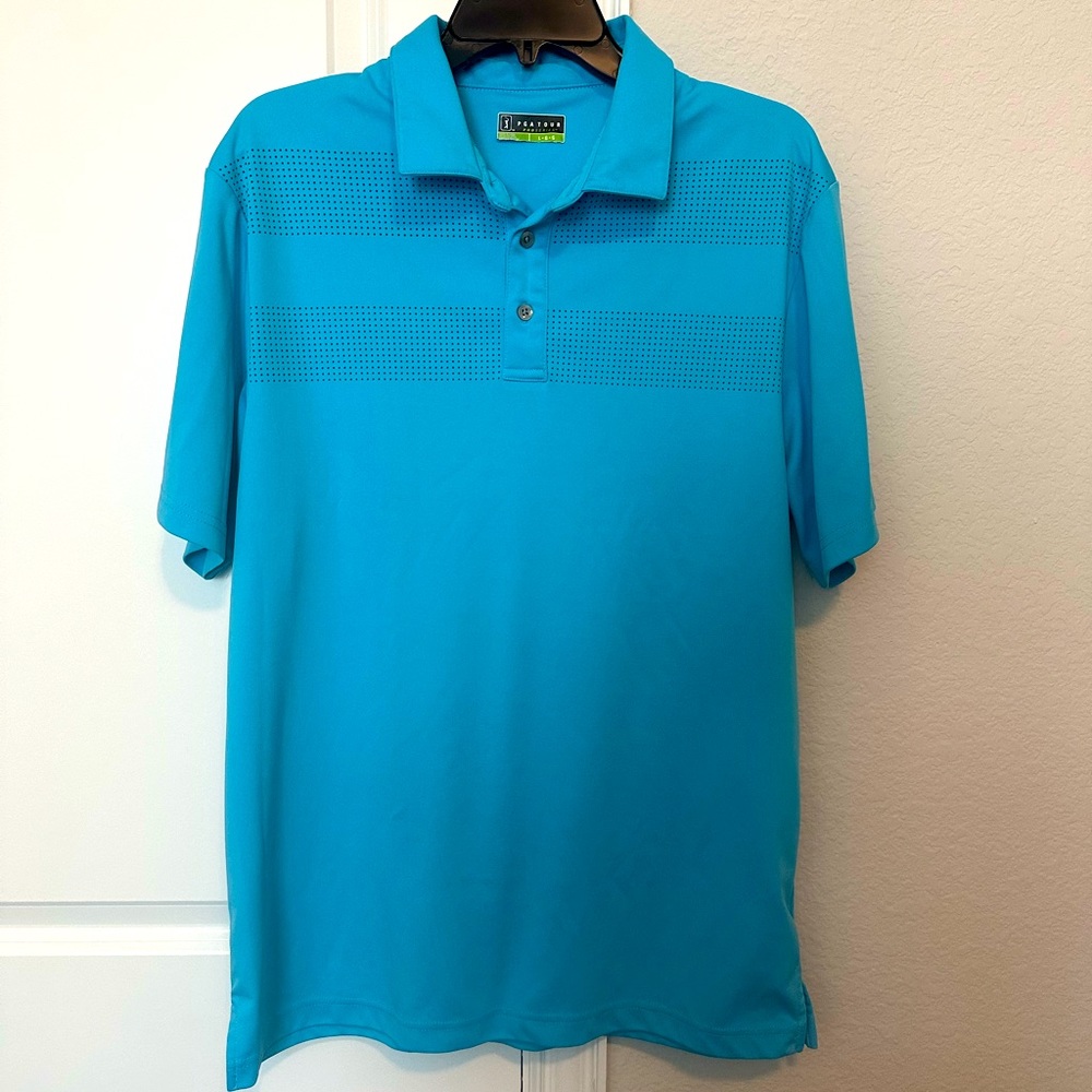 PGA Tour - Men’s L Polo, blue golf shirt
